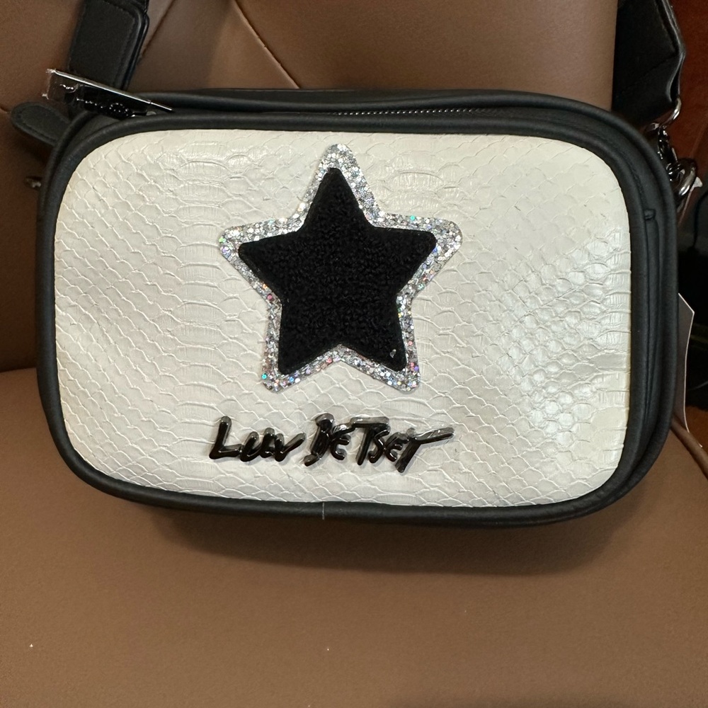 Betsey Johnson Luv Betsey Star Crossbody Bag - Black and White